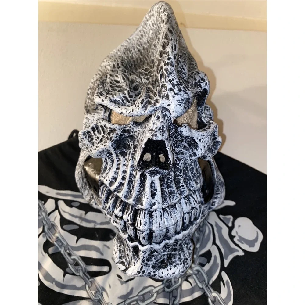 Skeleton Mask Cloak Californian Costume Creepy Horror Con Halloween Youth XL